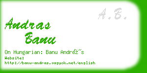 andras banu business card